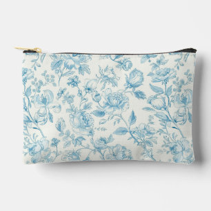 Bolsito Accesorio Pequeño Toile de jouy Chinoiseries francesas Peonías Flora