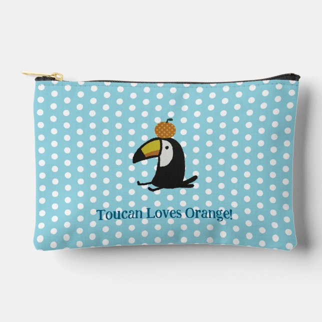Bolsito Accesorio Pequeño Toucan Loves Orange (Anverso)