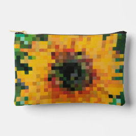 Bolsito Accesorio Pequeño Tournesol Pixel Art Floral Lumineux