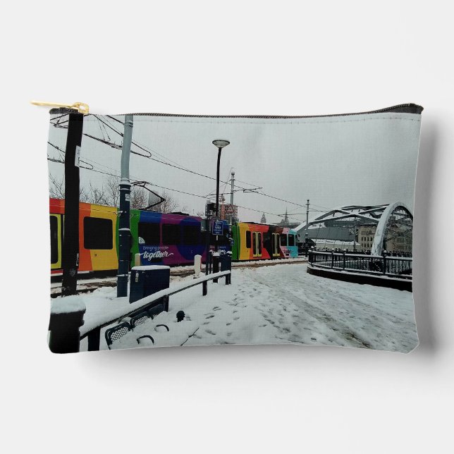 Bolsito Accesorio Pequeño Tranvía a rayas (Anverso)