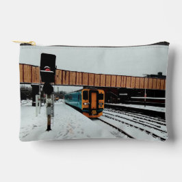 Bolsito Accesorio Pequeño Tren turquesa y amarillo