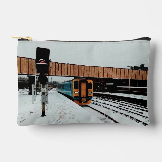 Bolsito Accesorio Pequeño Tren turquesa y amarillo (Anverso)