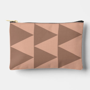 Bolsito Accesorio Pequeño Triángulos geométricos grandes Mocha Mousse Dusty 