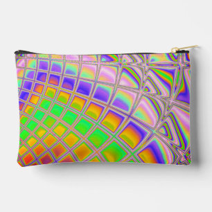 Bolsito Accesorio Pequeño Trippy Groovy Vibrant Resumen Arte Fractal Digital