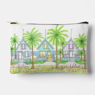 Bolsito Accesorio Pequeño Tropical Beach Shack Cosmetic Bag; Small