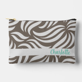 Bolsito Accesorio Pequeño Truffle Beachy Modern Foliage Personalized Name