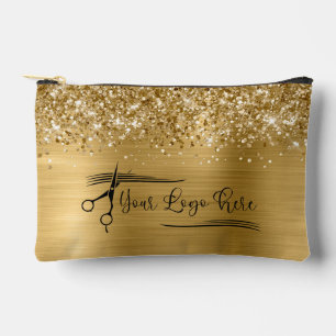 Bolsito Accesorio Pequeño Tu Logo Brillante Dorado Glam