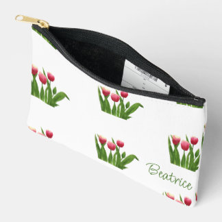 Bolsito Accesorio Pequeño Tulipanes rojos con vegetación