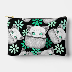 Bolsito Accesorio Pequeño Un gato lindo y juguetón al máximo desde un bolsil