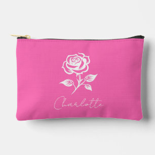 Bolsito Accesorio Pequeño Un nombre personalizado rosado elegante y moderno