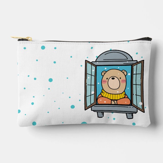 Bolsito Accesorio Pequeño Un Oso En La Ventana (Anverso)