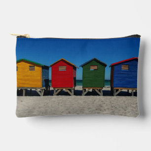 Bolsito Accesorio Pequeño Una hilera de cabañas de playa de colores vivos