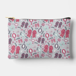 Bolsito Accesorio Pequeño Vacas y Rosas grisáceos románticos