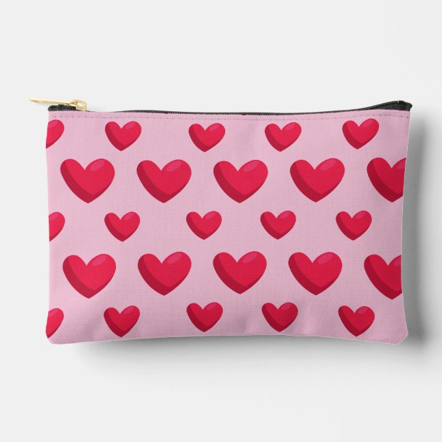 Bolsito Accesorio Pequeño Valentine Background With Heart Love            (Anverso)
