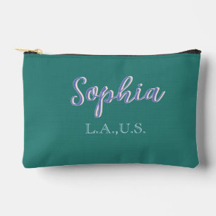 Bolsito Accesorio Pequeño VERDE agregar nombre chica jefa texto MORADO elega