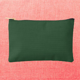 Bolsito Accesorio Pequeño Verde Esmeralda Oscuro Color Sólido