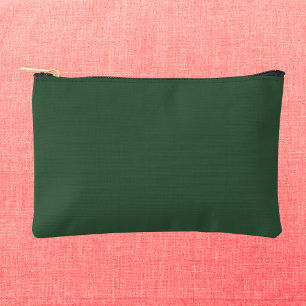 Bolsito Accesorio Pequeño Verde Esmeralda Oscuro Color Sólido