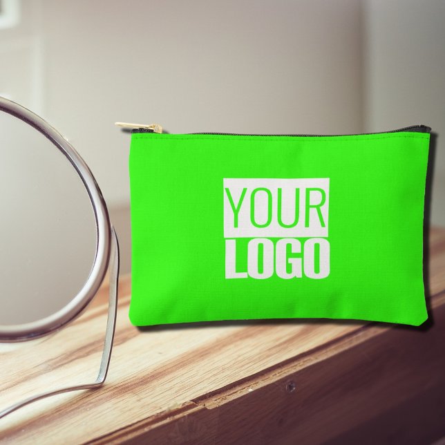 Bolsito Accesorio Pequeño verde neón - añade tu logotipo (Subido por el creador)