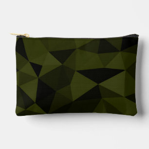Bolsito Accesorio Pequeño Verde oscuro del ejército negro patrón de malla ge