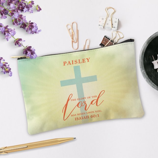 Bolsito Accesorio Pequeño Verso de la biblia en tonos ombre (Subido por el creador)