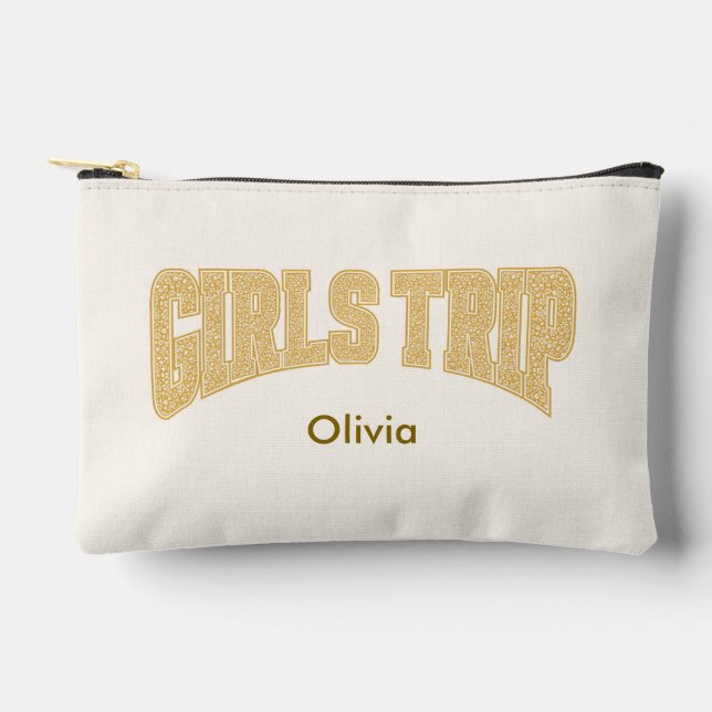 Bolsito Accesorio Pequeño VIAJE DE CHICAS Atardecer Varsity Floral tonto Maq (Anverso)