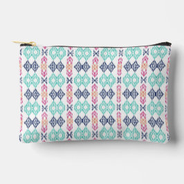 Bolsito Accesorio Pequeño Vibrant ikat-style geometric vertical pattern