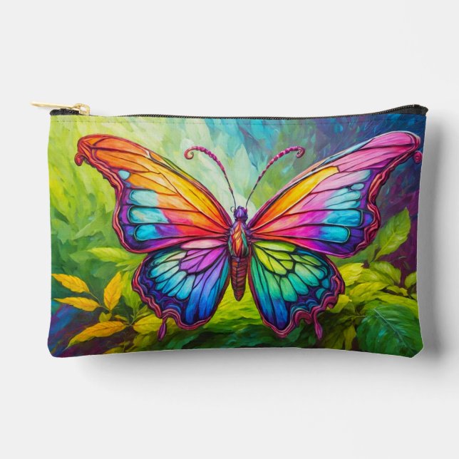 Bolsito Accesorio Pequeño Vibrante arte de mariposa creativa (Anverso)