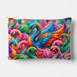 Bolsito Accesorio Pequeño Vibrante paisaje de sueños de cisne – Boho psicodé