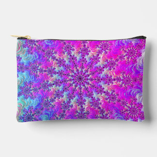 Bolsito Accesorio Pequeño Vibrante Psicodelia Colorido Groovy Fractal Burst