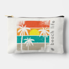 Bolsito Accesorio Pequeño Vida Retro Beach Life, Silhouette blanca