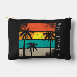 Bolsito Accesorio Pequeño Vida Retro de Playa, Silueta Negra