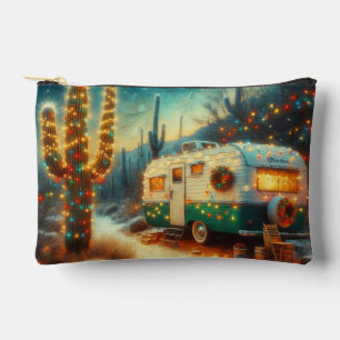 Bolsito Accesorio Pequeño Vintage Camper Navidades en el desierto Saguaro Ca
