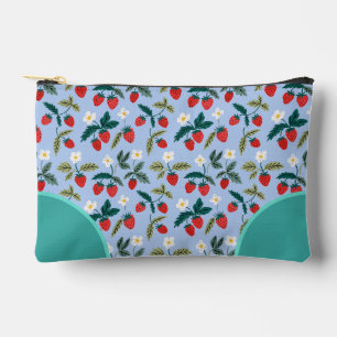 Bolsito Accesorio Pequeño Vintage Cottagecore Strawberry Pattern