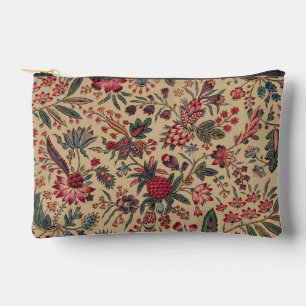 Bolsito Accesorio Pequeño Vintage Labor de Aguja Floral Antiguo para Muebles
