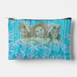 Bolsito Accesorio Pequeño Vintage Shabby Chic 3 Little Girls Floral