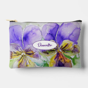 Bolsito Accesorio Pequeño Violeta Viola Acuarela Chicas Nombre Pensamiento
