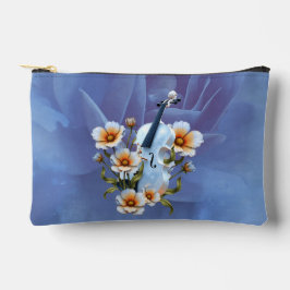 Bolsito Accesorio Pequeño Violín blanco con flores - Música elegante y natur