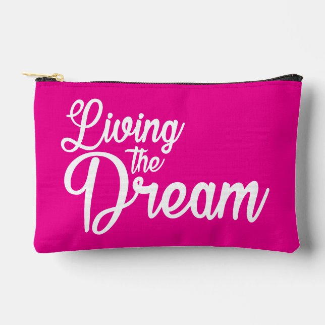 Bolsito Accesorio Pequeño Viviendo el sueño como motivación Inspiradora (Anverso)