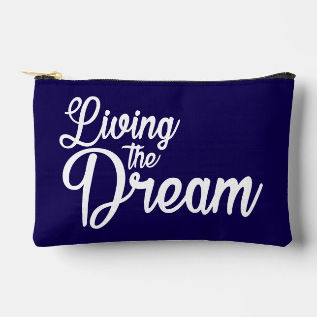 Bolsito Accesorio Pequeño Viviendo el sueño como motivación Inspiradora (Anverso)