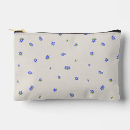 Bolsito Accesorio Pequeño Warm Stone Japanese Gentian Floral Pattern