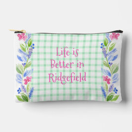 Bolsito Accesorio Pequeño Watercolor Floral Check LIFE es mejor tu ciudad