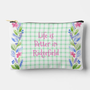 Bolsito Accesorio Pequeño Watercolor Floral Check LIFE es mejor tu ciudad