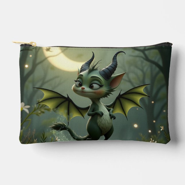 Bolsito Accesorio Pequeño Where moonbeams dance, little mischief awakens.  (Anverso)