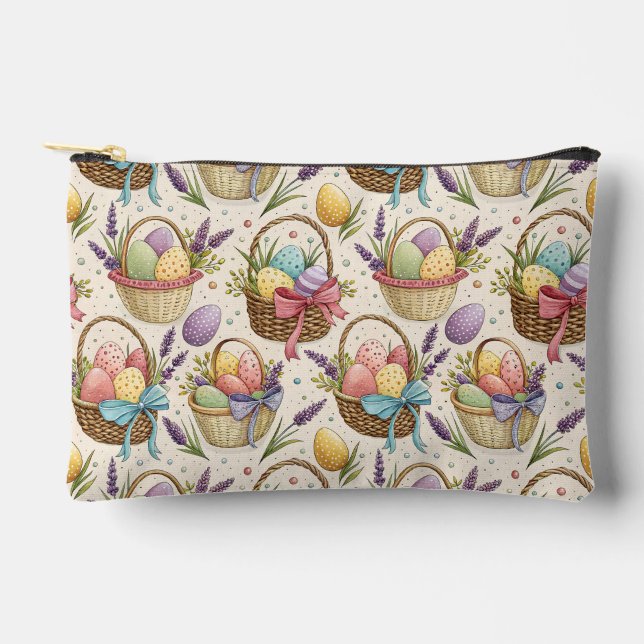Bolsito Accesorio Pequeño Wicker Basket Easter Eggs with Lavender (Anverso)