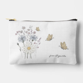 Bolsito Accesorio Pequeño Wildflowers and butterfly
