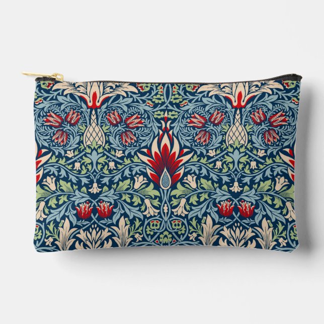 Bolsito Accesorio Pequeño William Morris Snakeshead Fritillary Floral Design (Anverso)
