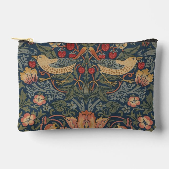 Bolsito Accesorio Pequeño William Morris Strawberry Thieves Aves (Anverso)
