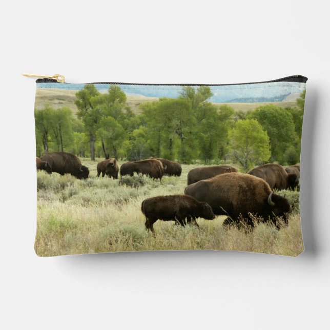 Bolsito Accesorio Pequeño Wyoming Bison Nature Animal Photography (Anverso)