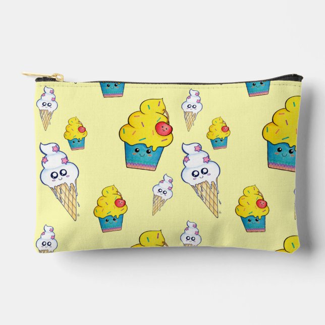 Bolsito Accesorio Pequeño Yellow Ice Cream Popsicle Pencil Case (Anverso)