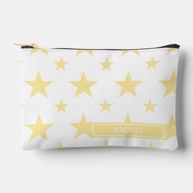 Bolsito Accesorio Pequeño Yellow Stars Pattern Constellation Pencil Case (Anverso)